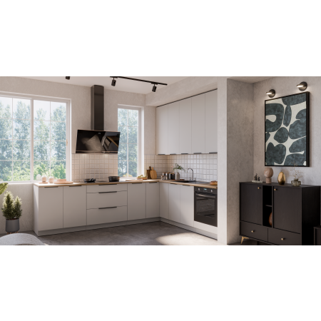 Szafka pod zlew 80 cm AURO 80 ZL 2F BB biały mat